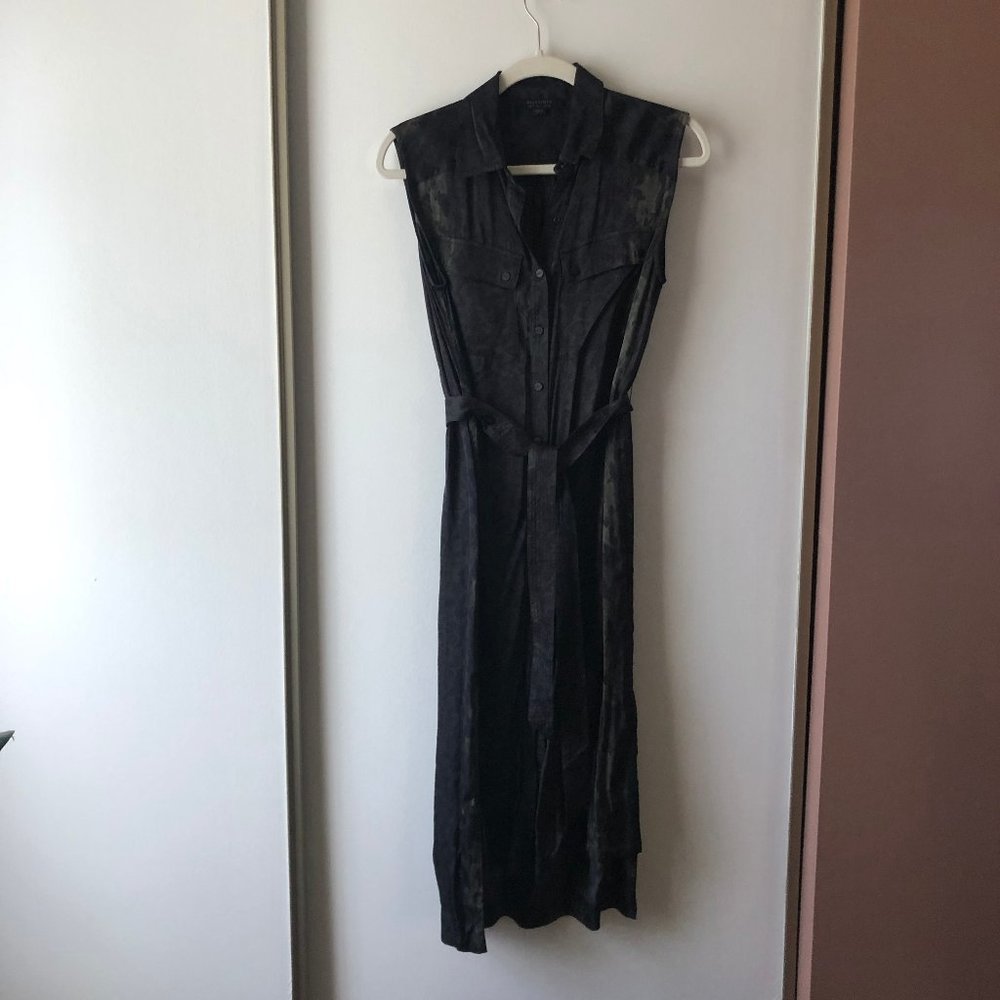 All Saints Casual Dress Modern Camo Animal Print Silky NWOT, Size 2